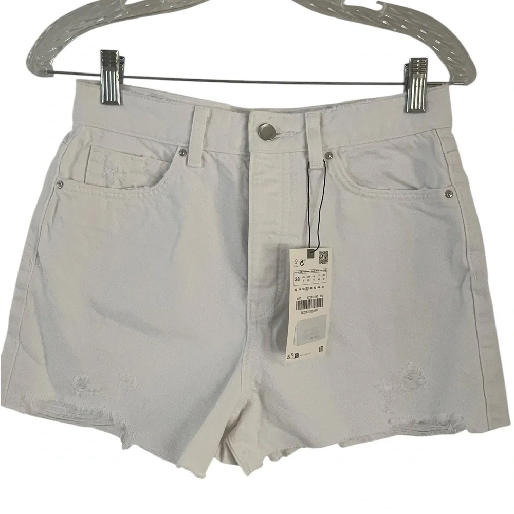 NWR Zara White High Rise Shorts Size 6